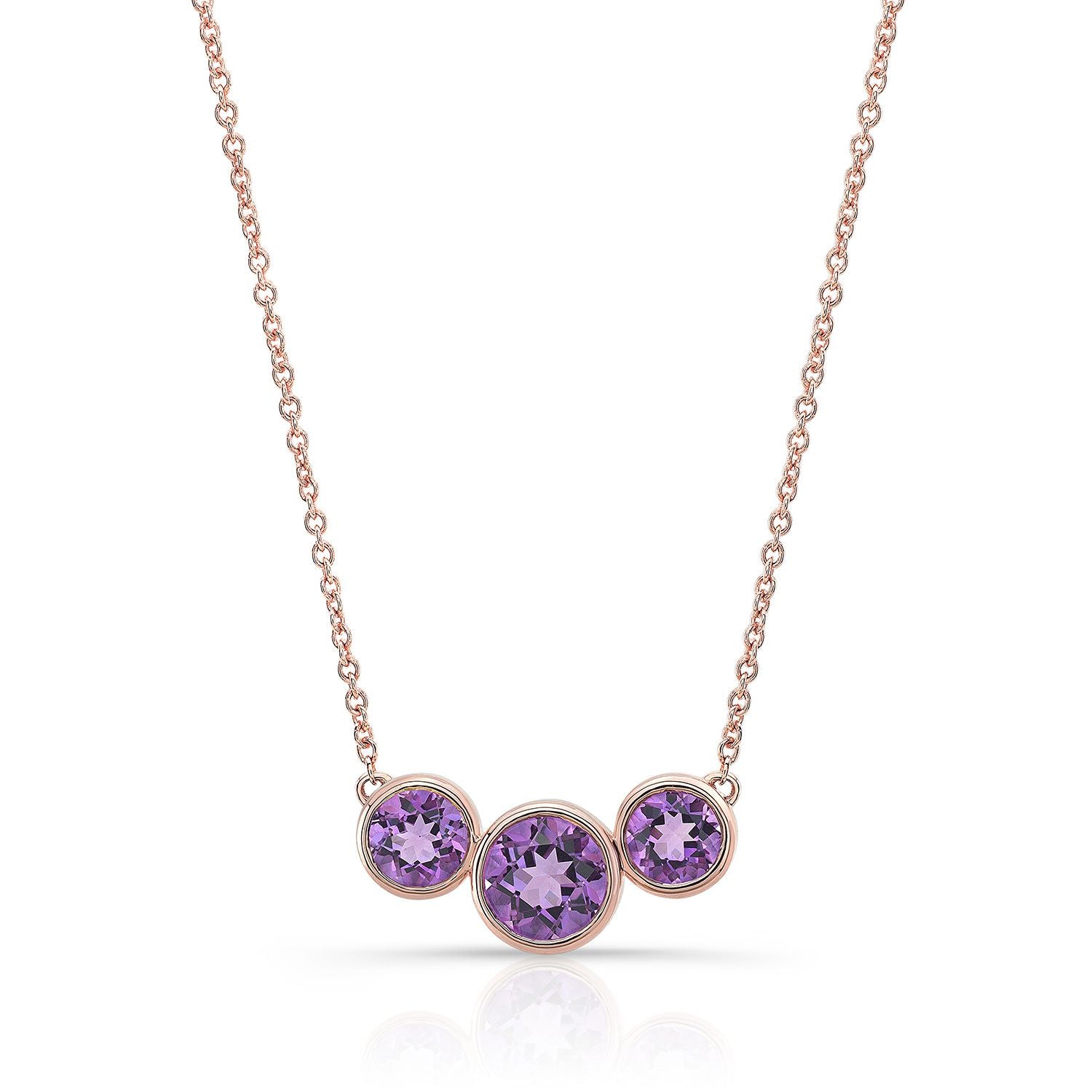 Amethyst bezel store necklace