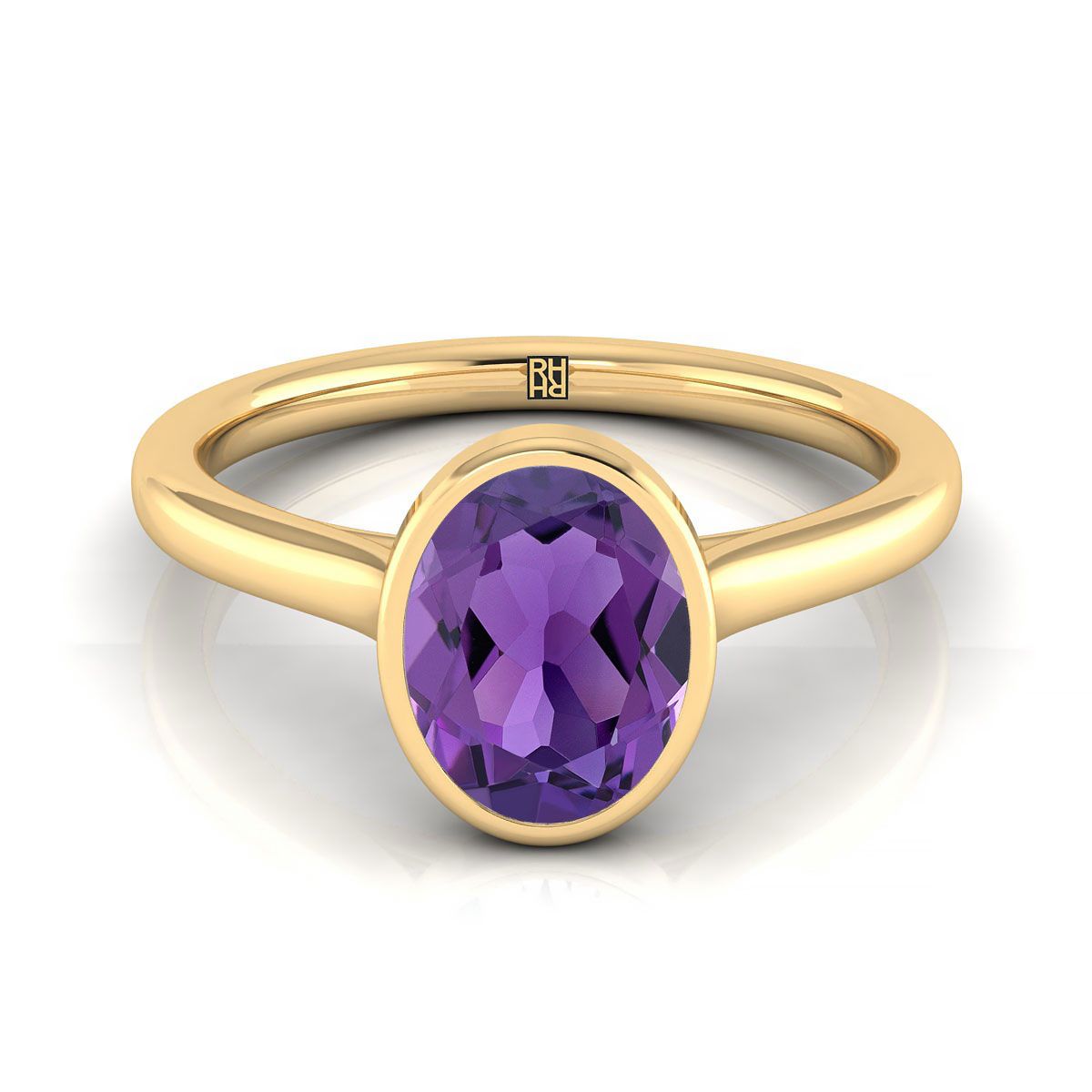 Amethyst bezel online ring