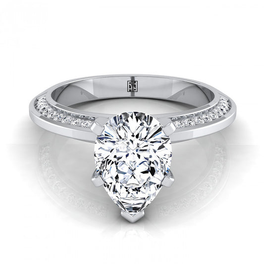 Choosing a Setting for Large Pear Shaped Diamond Rings
