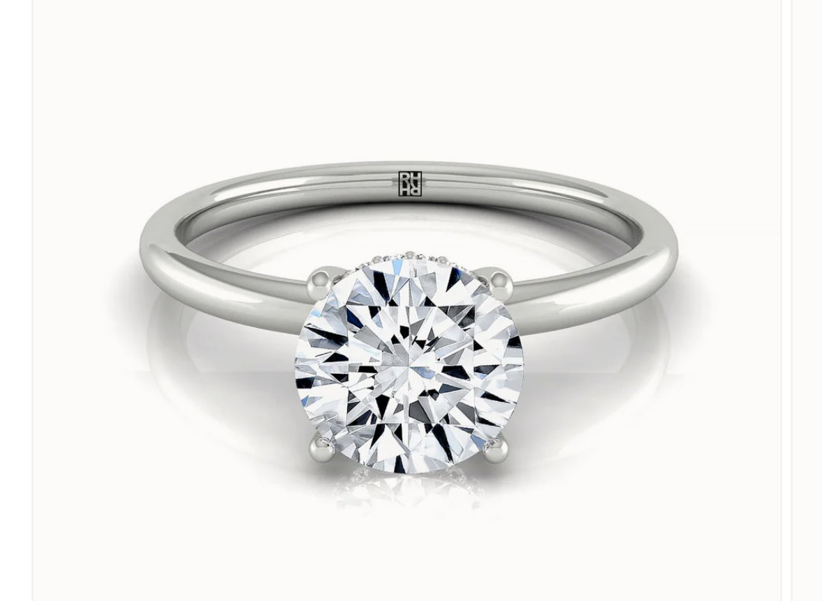 Platinum Dolly Engagement Ring set with Lab Round 5.61ct E VS2 ID EX EX None IGI LG591311574