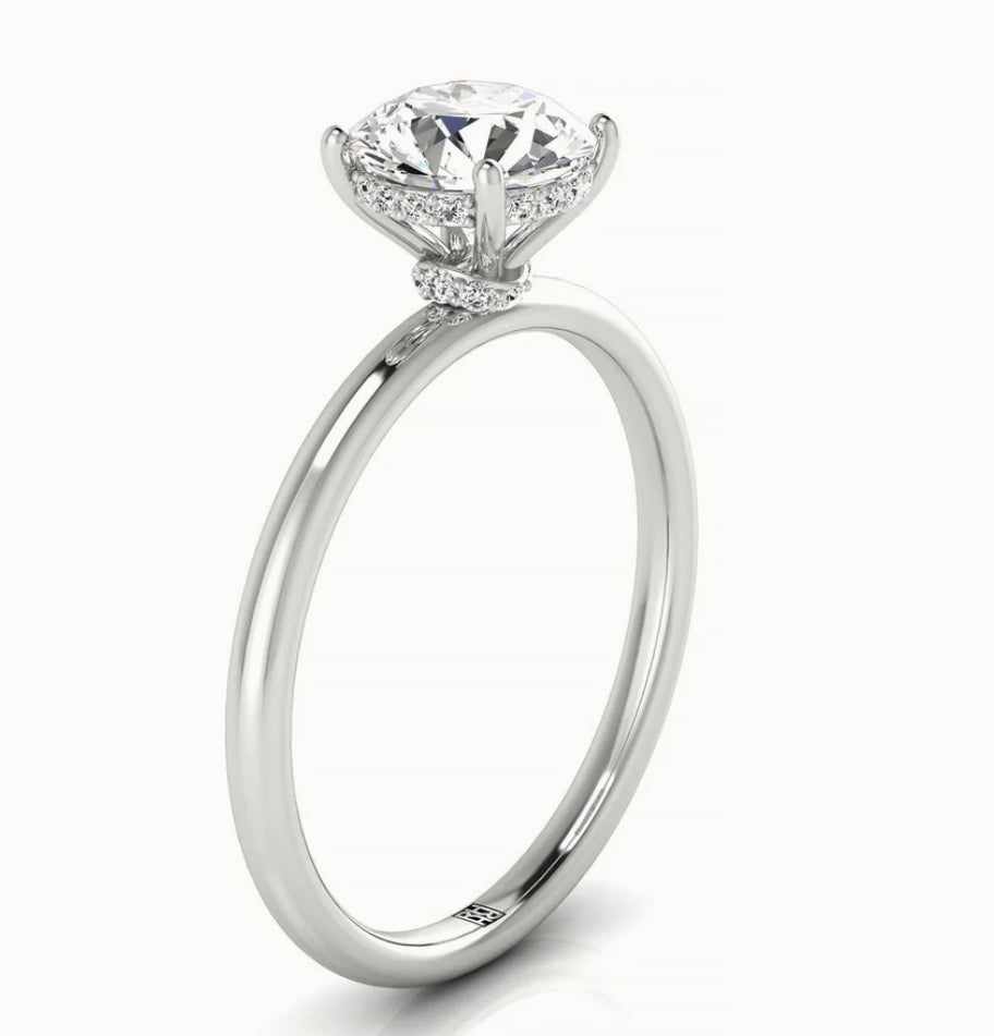 Platinum Dolly Engagement Ring set with Lab Round 5.61ct E VS2 ID EX EX None IGI LG591311574