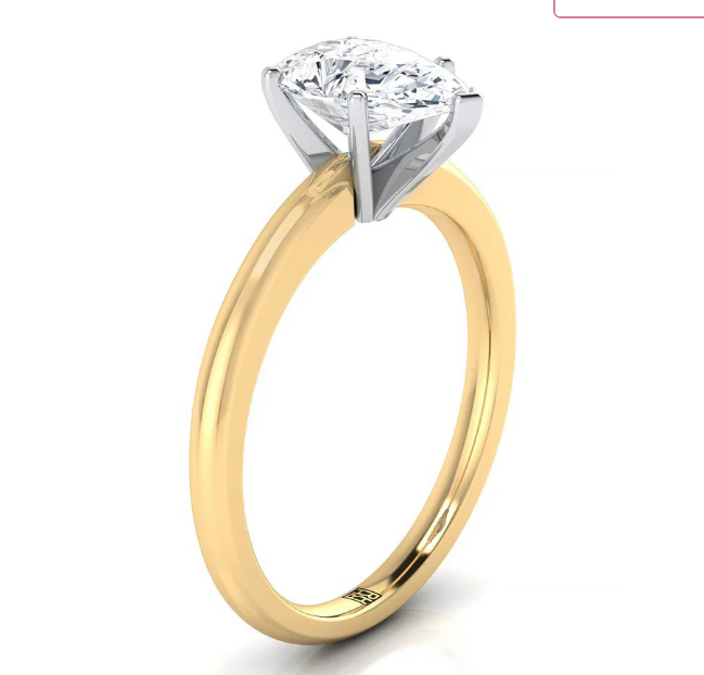 14K Yellow Gold Pear Shape Center Round Comfort Fit Claw Prong Solitaire Engagement Ring SKU: FY80128HIVS-PS125RH Size 6, Center Diamond Lab Pear 4.01 E VS1 IGI  LG633476282