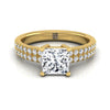 แหวนหมั้นเพชร Princess Cut 14K Yellow Gold 1/4ctw