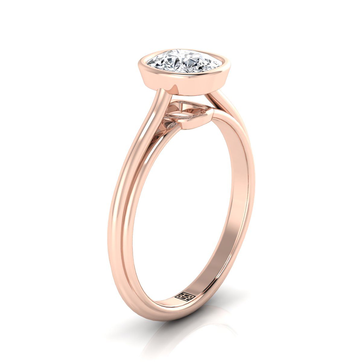 แหวนหมั้นแหวนหมั้นแหวนหมั้นแหวนหมั้น Solitaire วงแหวนทองคำขาว 14K Rose Gold