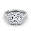 แหวนหมั้นเพชร 14K White Gold Round Brilliant Diamond Classic Prong Set -1/5ctw