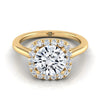 แหวนหมั้นเพชร 14K Yellow Gold Round Brilliant Diamond Classic Prong Set -1/5ctw