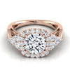 แหวนหมั้นเพชร Triple Brilliant Open Twisted Triple Diamond 14K Rose Gold -5/8ctw