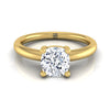 แหวนหมั้นเพชรเม็ดเดี่ยว 14K Yellow Gold Cushion Rounded Comfort Fit Solitaire