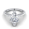 แหวนหมั้นเพชรแพลทินัม Marquise Classic Low Base Solitaire