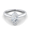 แหวนหมั้นทองคำขาว 14K Marquise Cathedral Solitaire เซอร์ไพรส์แหวนหมั้นหินลับ