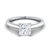 Platinum Princess Cut Cathedral Solitaire เซอร์ไพรส์แหวนหมั้นหินลับ