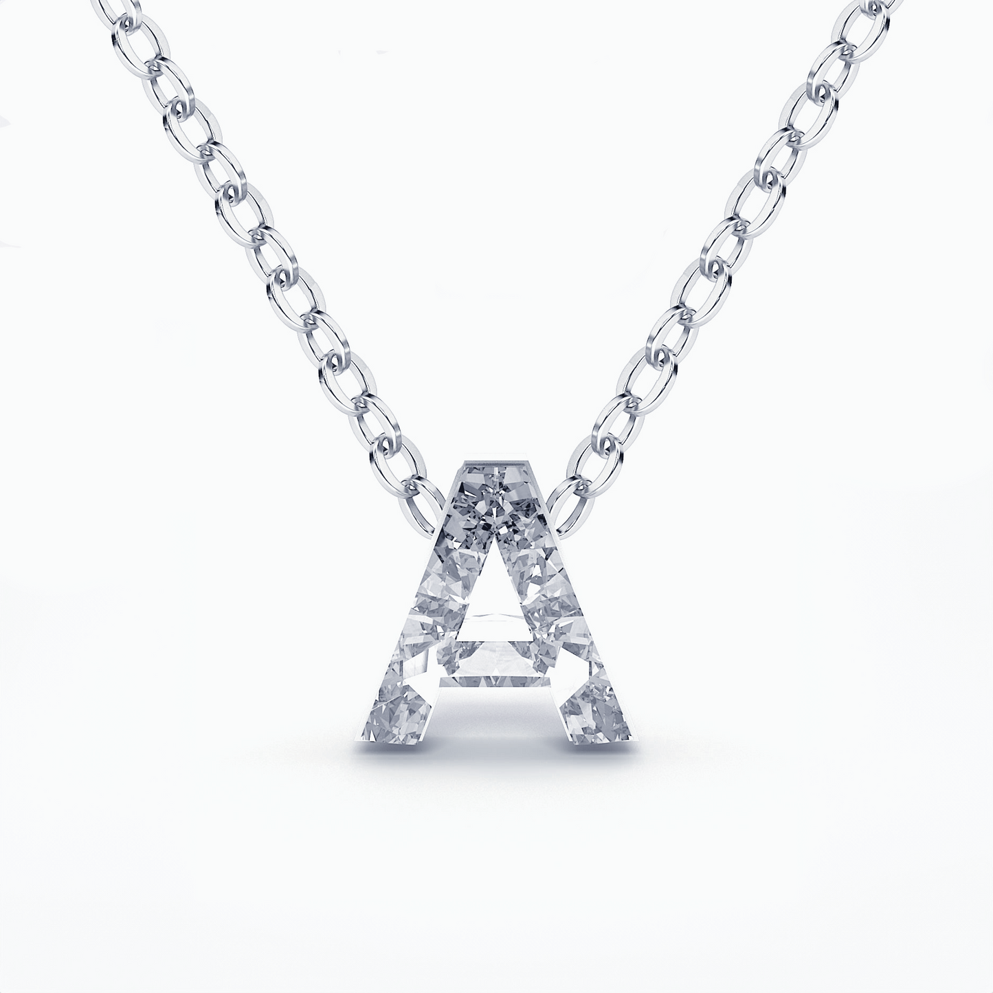 Unique Lab-Created Diamond Letter Pendants