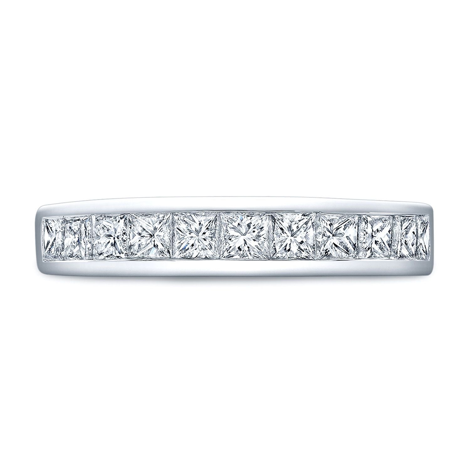 Princess Diamond Channel Ring In Platinum ( 1 Ct. Tw.)