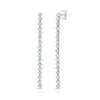 Diamond Linear Drop Earrings In 14k Rose Gold