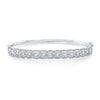 Diamond Scallop Edge Bangle In 14k White Gold - (cloned)