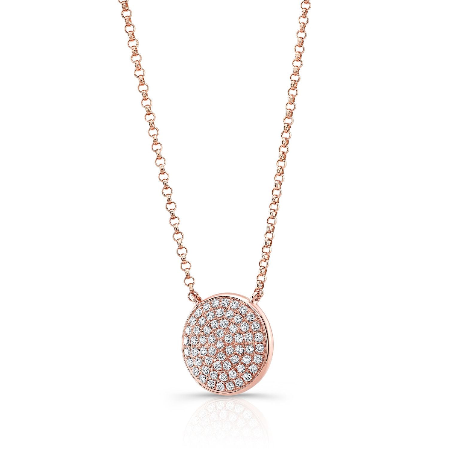 Round clearance disk necklace