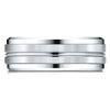 แพลทินัมโกลด์ 8 มม. Comfort-fit Drop Bevel Satin Center Cut Design Band