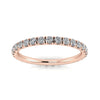 Round Brilliant Cut Diamond Split Prong Set Eternity Ring ตัวเรือนทอง 14k Rose Gold (0.46ct. Tw.) ขนาดแหวน 5