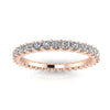 Round Brilliant Cut Diamond Shared Prong Set Eternity Ring In 14k Rose Gold  (0.63ct. Tw.) Ring Size 4.5