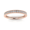 แหวนเพชรเจียระไนทรงกลม Pave & Milgrain Set Eternity Ring ตัวเรือนโรสโกลด์ 14k (0.33 กะรัต Tw.) ขนาดแหวน 7