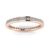 Round Brilliant Cut Diamond Channel Pave Set Eternity Ring ตัวเรือนทอง 14k Rose Gold (0.47ct. Tw.) ขนาดแหวน 6.5