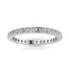 Round Brilliant Cut Diamond Pave Set Eternity Ring In 14k White Gold  (0.63ct. Tw.) Ring Size 5