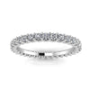 Round Brilliant Cut Diamond Shared Prong Set Eternity Ring In 14k White Gold  (0.96ct. Tw.) Ring Size 7