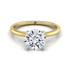 18ky Round Double Hidden Halo Solitaire Engagement Ring With 24 Prong Set Round Diamonds