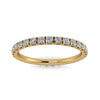 Round Brilliant Cut Diamond Split Prong Set Eternity Ring ทองคำ 18k สีเหลือง (0.43 กะรัต Tw.) ขนาดแหวน 4