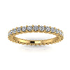 Round Brilliant Cut Diamond Shared Prong Set Eternity Ring In 18k Yellow Gold  (0.96ct. Tw.) Ring Size 7.5