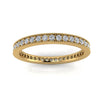 Round Brilliant Cut Diamond Pave & Milgrain Set Eternity Ring In 14k Yellow Gold  (0.51ct. Tw.) Ring Size 8.5