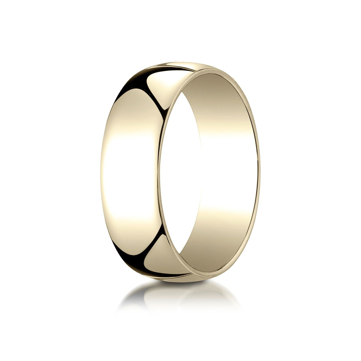 14k Yellow Gold 7mm Low Dome Light Ring